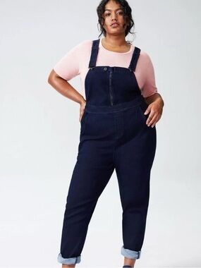 Universal Standard Navy Denim Overalls